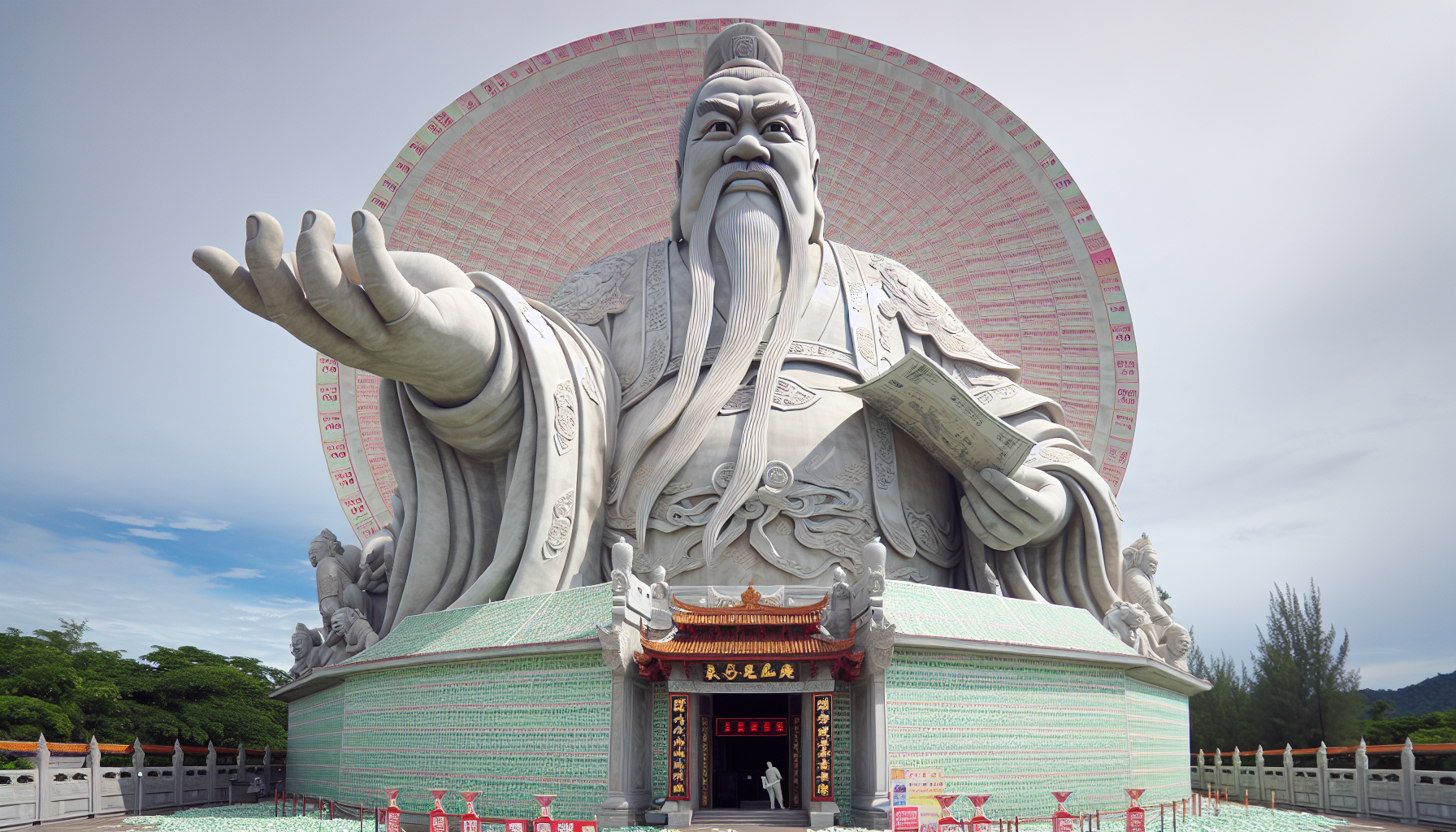 เลขเด็ดจากการถวายเทพเจ้ากวนอูยักษ์ที่วัดนครปฐม